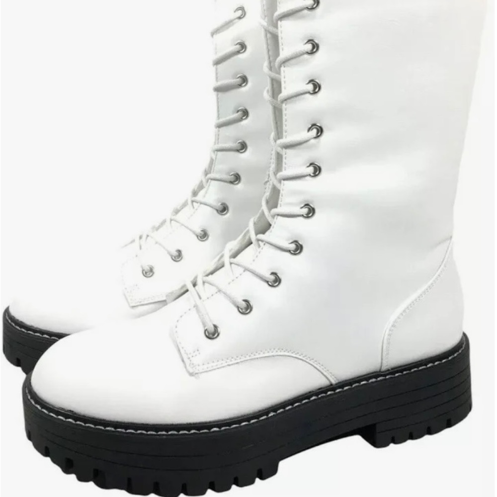 Sugar Shoes Mid Shaft Lug Sole Combat Boot